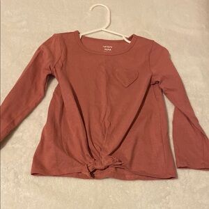 Carter's Brown Long Sleeve Blouse with Twist Detail